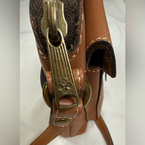 Patricia Nash Cognac Leather Crossbody with Front Buckle - Picture 13 of 13